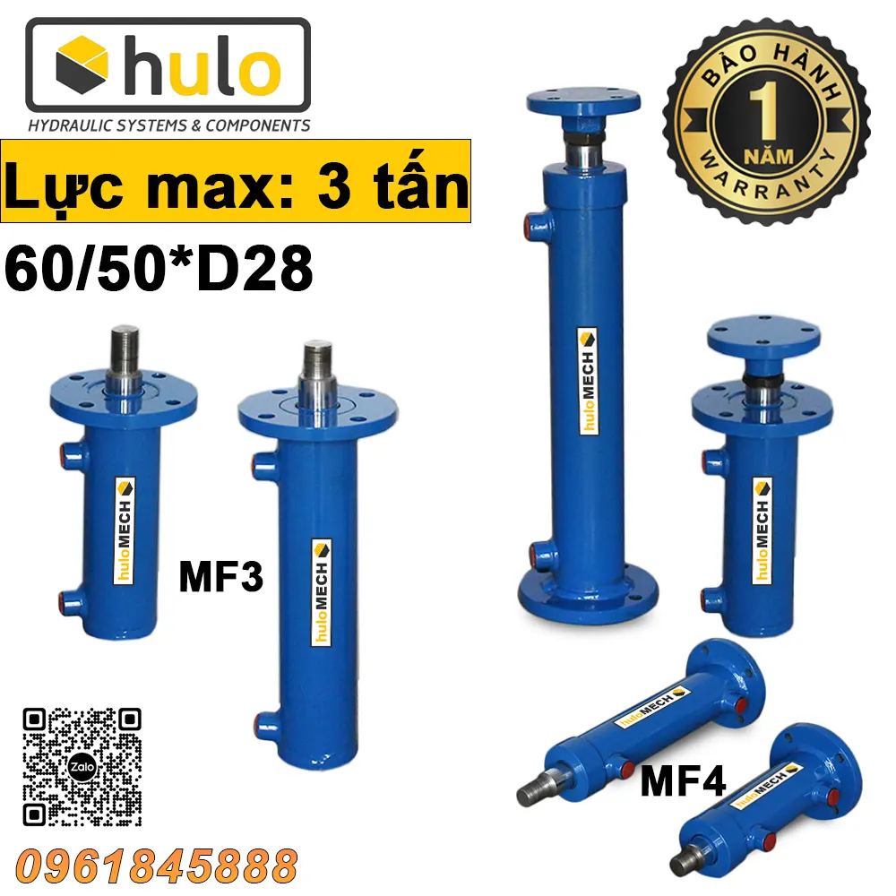 Xi lanh thủy lực 3 tấn 60x50x28 MF3 MF4 1 Xi lanh thủy lực 3 tấn 60x50x28 MF3 MF4 1