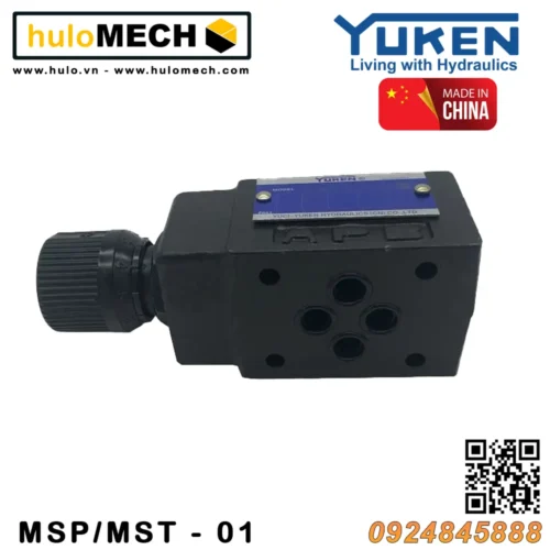 Linh kiện và thiết bị thủy lực HULOMECH 29 Van Tiết Lưu Hai Chiều Module Yuken MSP - 01 / MST - 01
