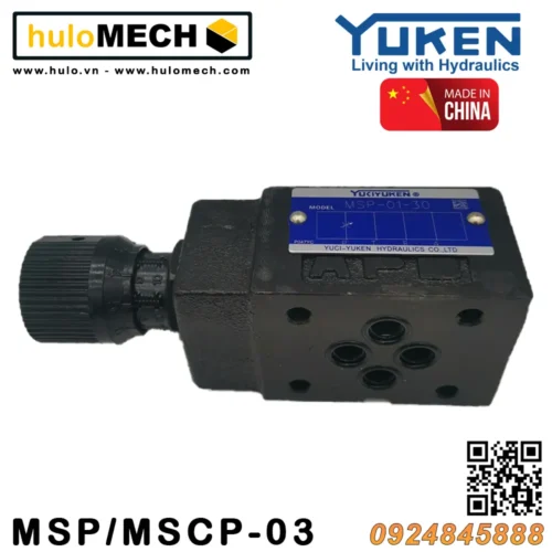 Linh kiện và thiết bị thủy lực HULOMECH 27 Van tiết lưu module Yuken MSP-03